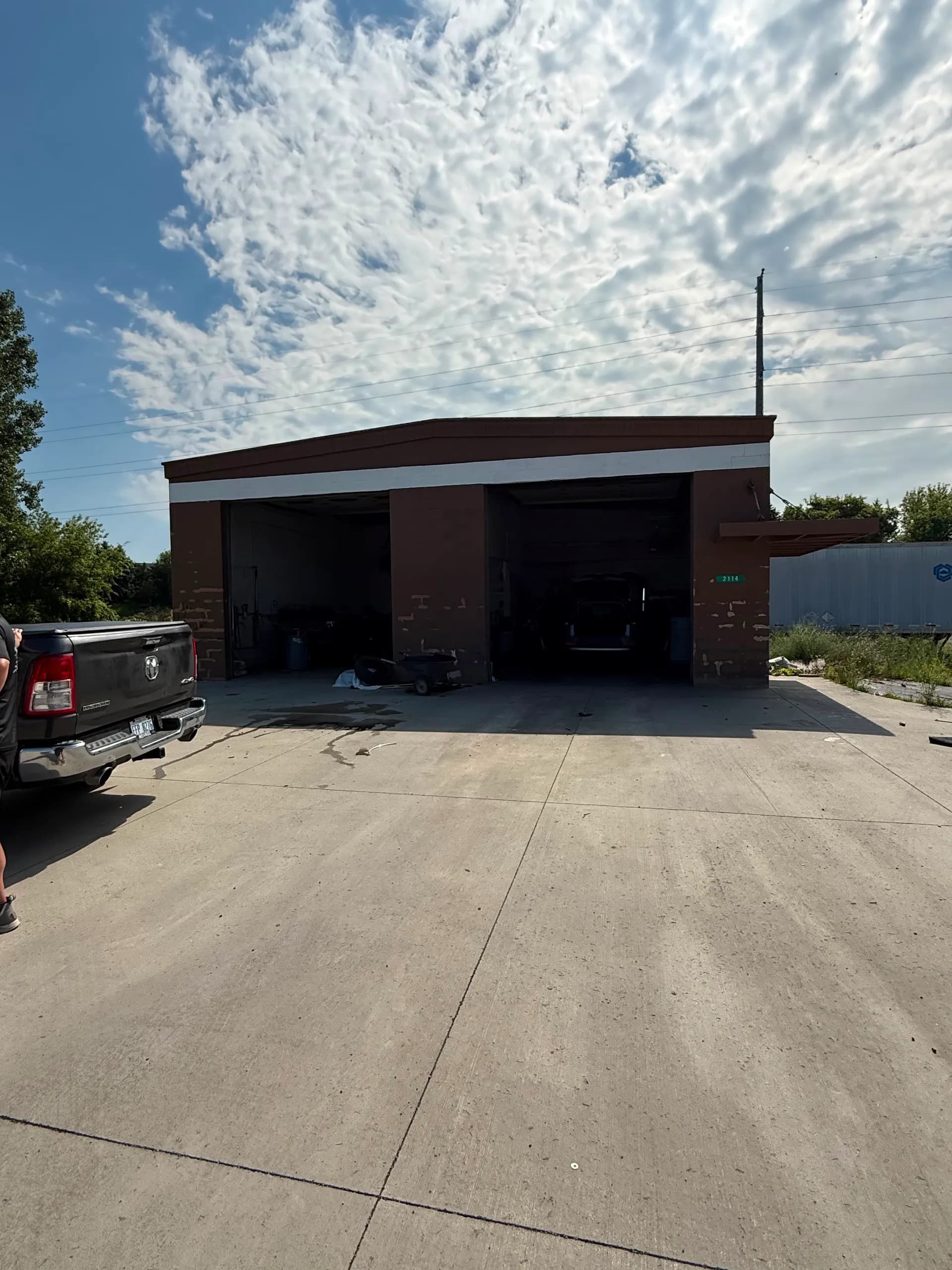 Concrete yard at 2114 Depot St